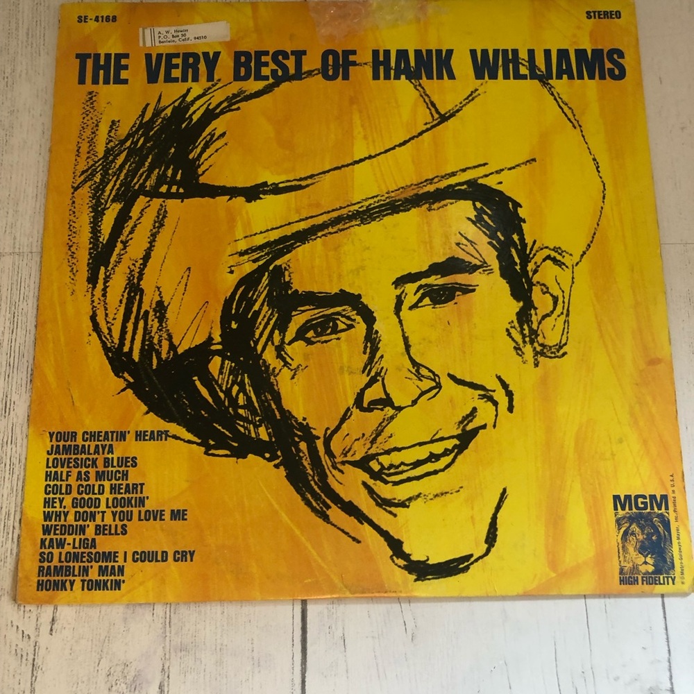Hank Williams Vinyl Record